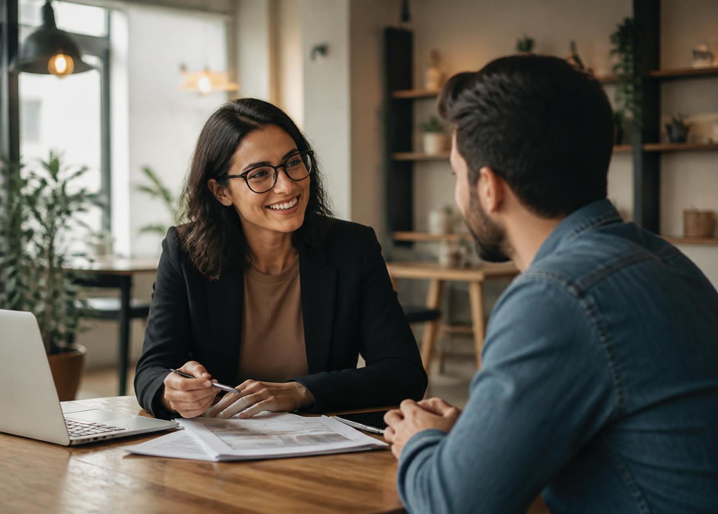 An accountant listening as a client describes their business